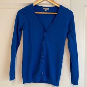 Knitwear STR fitted cardigan,fits like size: small, cotton blend, blue.